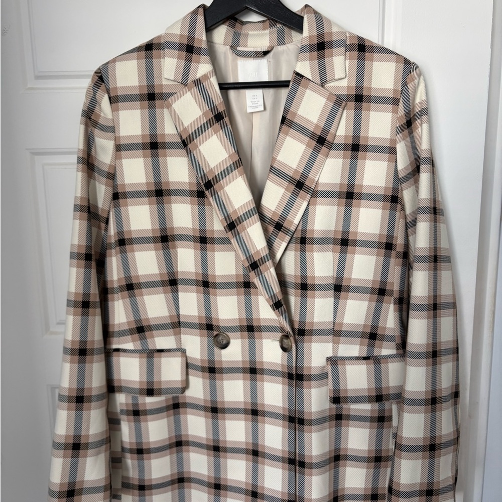 Plaid Double-Breasted Women's Jacket